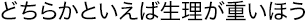 どちらかといえば生理が重いほう