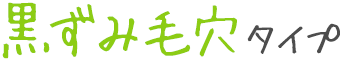 黒ずみ毛穴タイプ
