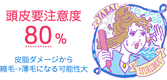皮脂ダメージから縮毛→薄毛になる可能性大
